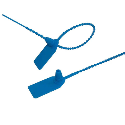 50 Self Locking Cable Ties With White Label Boards For Straight Up Cord Management No Sweat Wire Organizer Bundle Wrap Top Shelf Heavy Duty Nylon Fastener Alternative in blue color showcasing labels for easy identification.