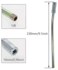 Heavy Duty One Eighth Inch NPT Grease Fitting Extension Tube With Zinc Plated Nozzle Fits All One Eighth NPT Threads, Carbon Steel, 4500 PSI