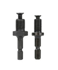 Pro Grade Hex Shank Drill Chuck Adapter Set With Patented Locking Function And Thrust Bearing For Secure Tool Holding And Prevents Loosening During Drilling, Steel Construction, 2 Pack black steel hex shank drill chuck adapters