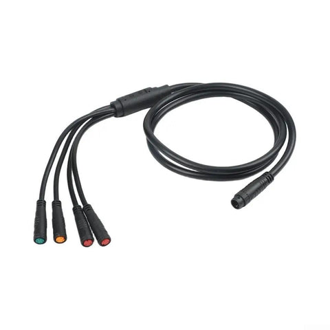 Top Tier E-Bike Motor Adapter Cable With 8-Pin Controller Connector And 5-Pin Female Display Link For Smooth Mountain Or Road Conversion Up To 105cm Long Wiring Harness Setup, 105cm black cable with 8-pin and 5-pin connectors
