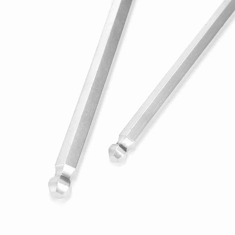 Super Durable 9Pcs Ball End Hex Key Wrench Set Made From Chrome Vanadium Steel Perfect For Mechanics And Pros Who Need A Killer L Shape Tool Kit That Will Last A Lifetime In The Garage, close-up ball-end hex keys
