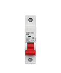 Easy Install C Curve 230/400V AC Miniature Circuit Breaker for DIN rail mounting, 1P, front view, C25 model, red switch visible.