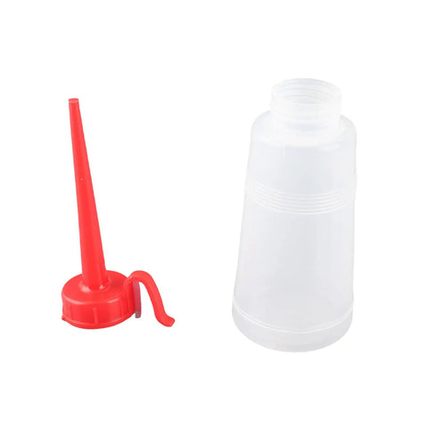 10 Pack Sewing Machine Oil Dispensers With Long Angled Tips, 160ml Plastic Oil Bottles For Precise Lubrication, No Clog Quick Flow Oiler Set For Home, Shop And Factory Use, red long-tip dispenser and 160ml plastic bottle