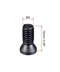 Top Tier M4x10mm Torx Machine Screws With T15 Drive Flat Countersunk Head 12.9 Grade Carbon Steel Heavy Duty Replacement Fasteners For Carbide Insert Cnc Lathe Tool Mounts 15 Bulk Pack - M4 screw with flat countersunk head showing measurements.