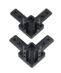 4 Pack Black 4040 Series 3-Way End Corner Bracket With M6 Screws For 8mm Slot T-Slot Aluminum Extrusion Profiles Heavy Duty Zinc Alloy Rust