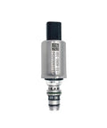 Pilot Proportional Solenoid Valve 24V Black Plug For Caterpillar Excavator E313 E320 E323 E325 E336gc, side view, shows black plug and silver body.