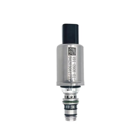 Pilot Proportional Solenoid Valve 24V Black Plug For Caterpillar Excavator E313 E320 E323 E325 E336gc with gray body and black plug.
