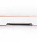 Side view of Savage Digital Magnetic Torpedo Level, 9 Inch Aluminum Billet, Orange, showing one dual vial for 0 and 90 degrees.