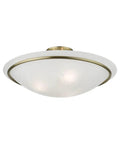 Newburgh 3 Light Ceiling Mount In Bronze, Transitional Style Ceiling Fixture With Steel Construction, alabaster glass shade