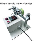 Digital Wire Rope Counter with Length Alarm, Roller Type Electronic Measuring Wheel for Cables and Wires showing precise meter counter setup.