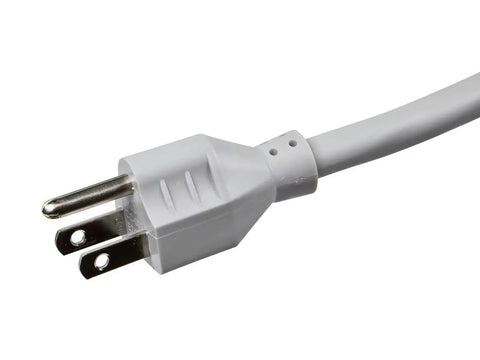 Close-up of plug from Eight Outlet Rotating Surge Protector Power Strip With 2160 Joules UL Rated Grounded And Protected Light Indicator
