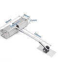 Rugged Stainless Steel Hydraulic Door Closer With Adjustable Speed For Lefty Or Righty Doors Black Universal Fit with dimensions