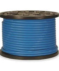 Professional Grade 3/4 Inch Id Bulk Pneumatic Air Hose 450 Ft on a spool, blue thermoplastic, ideal for industrial compressor use.