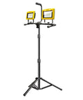 Ultra Bright 120W Portable LED Work Light With Telescoping Tripod Stand Dual Head Adjustable Plug In 12000 Lumens ProSeries Flood Light
