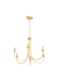 Dope Gold Farmhouse Chandelier With Industrial Style 6 Light Pendant Lighting For Kitchen Dining Living Room Foyer And Hallway Modern Candlestick Ceiling Fixture Easy Prewired Install For DIY Friendly