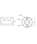 Rock Solid T8 Z Axis Lead Screw Oldham Coupling For Smooth 3D Printer Hot Bed Stabilizer Upgrade That Fits Multiple Models Without Any Wobbles Or Breaks, dimension drawing