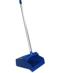 No Sweat Cleanup With This Stand Up Commercial Dustpan Featuring A 30 Inch Aluminum Handle And Serrated Comb Edge Locking Yoke Pack Of 6 Blue Facility Floor Care Bins.