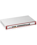 Top Shelf Network Firewall With 10GBE SFP Plus And PoE Plus Ports delivering AI Powered Cyber Defense, front view.