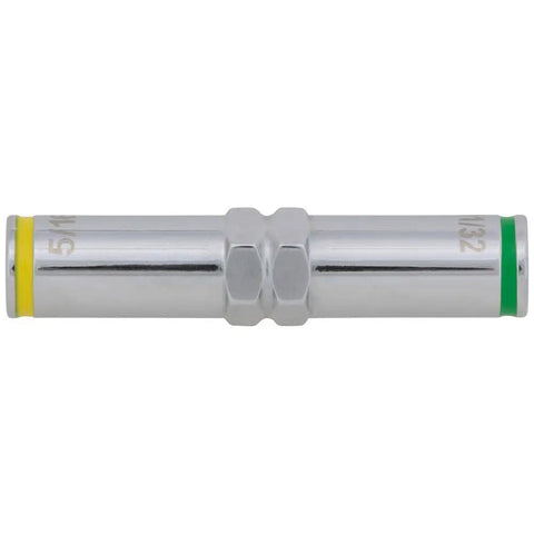 9-In-1 Magnetic Pass-Through Hex Nut Driver With SAE Sizes 3/16 To 3/4 Inch, chrome finish, dual-color coded ends