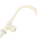 Maqulae ABS Plastic Kitchen Sink Faucet, G1/2in Single Cold Rotating, side view showing smooth curve and quick connection.