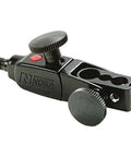 Noga FA1500 universal fine-adjustment swivel clamp for dial & test indicators, black metal.