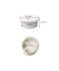 6 Pack Pure White Silicone Desk Cord Grommet, 1 Inch Flexible Wire Protector And Slick Cable Patch For Tables showing measurements.
