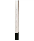 Top Tier Aluminum Service Pole With Four Outlets For Smooth Office Wiring 15 Amp 125 Volt 146 Inch Tall Office White Frame view showing four outlets and black base.