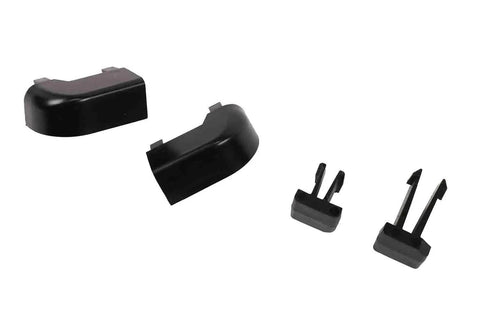Components of GM Rear Power Sliding Window Regulator Without Motor for GM vehicles, showing black plastic parts, OEM quality replacement