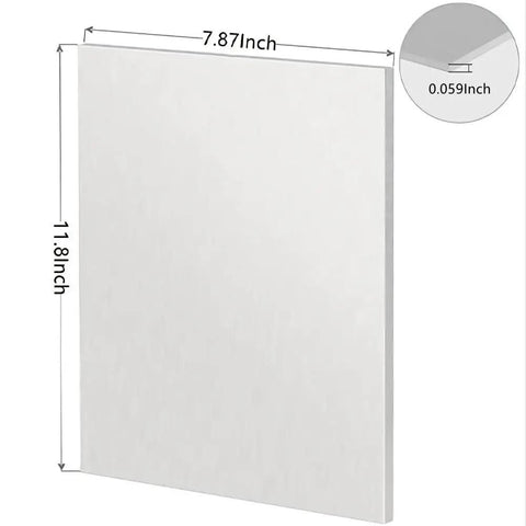 Pro Grade 304 Stainless Steel Sheet With Mirror Finish 200x300mm Metal Plate Double Sided Protective Film, side view