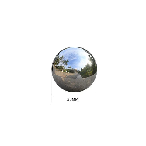 Sleek 304 Stainless Steel Hollow Sphere Ball, Polished Metal Globe For Top Shelf Welding Fabrication And Heavy Hitting DIY Crafts Outdoor Railing Hardware Decor Rust Proof Workhorse Accent, 38mm size.