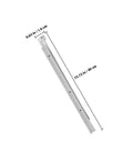 2 Pack 16 Inch Silent Bottom Mount Drawer Glides With Roller Detachable Drawer Slides, side view with measurements.