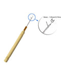 Six Pack Pulling Hook Crochet Needle Set For Hair Extensions, Latch Hook Tools For Silicone Link Rings, Beads, Feathers And Loops, Perfect Crafting Kit For Weaving And Attachment Projects, 1.95mm metal hook with plastic handle