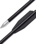 12 Pack Crossbow Bolts 6.3 Inch Black Plastic Shaft Arrows With Aluminum Point Tip For Small Crossbows, Durable Target Practice Bolts