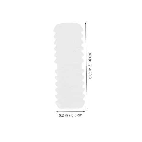 100 Pcs Nylon Hidden Fasteners And Double Headed Furniture Connectors To Keep Shelves And Cabinets Locked Down Tight With A Smooth Clean Look, white connector size 0.63 in.