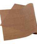 Heavy Duty Nonstick PTFE Teflon Craft Sheet Roll 39 Inch By 5 Yard 5 Mil Thick Reusable Ironing And Craft Mat Protects Your Iron For Applique And DIY Crafts Brown, showing a folded brown sheet