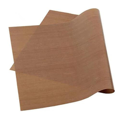Heavy Duty Nonstick PTFE Teflon Craft Sheet Roll 39 Inch By 5 Yard 5 Mil Thick Reusable Ironing And Craft Mat Protects Your Iron For Applique And DIY Crafts Brown, showing a folded brown sheet