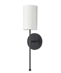 Modern Wall Sconce Lights 2 Pack Soft Black Vanity Fixtures With Fabric Shade Metal Wall Lighting for Bathroom Bedroom