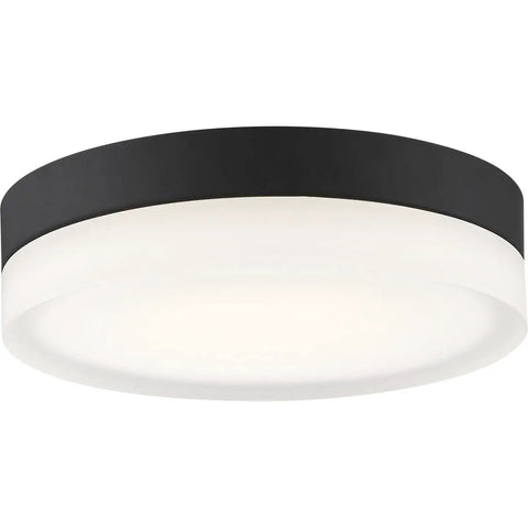 Black 14 Inch LED Flush Mount Light Fixture With Etched Glass Modern Low Profile Ceiling Lamp Dope Energy Efficient LED Lighting