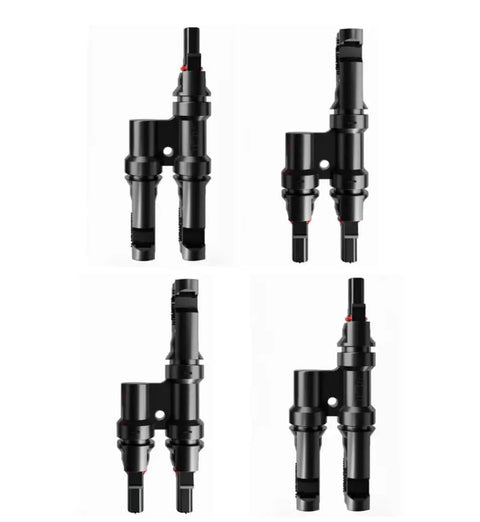 4 Pack Solar Y Connectors For Parallel Panel Wiring M To FF And F To MM 1 To 2 Cable Plug Kit MC4 Compatible