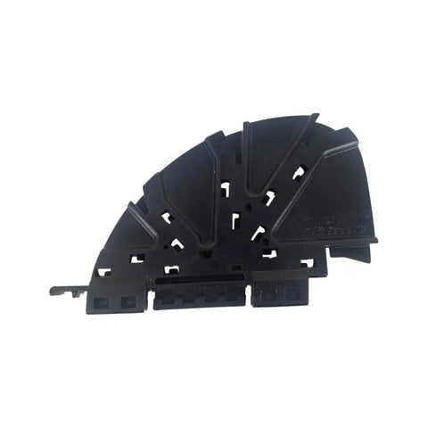 XD Positioning Fin For Underwater Cameras - Adjustable Fin For XD Systems, durable waterproof black plastic, side view.