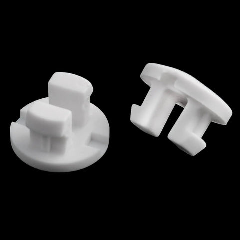 Top Shelf White Bottom Rail Cord Cover Buttons For Horizontal Blinds Repair, Pack Of Twelve Heavy Duty Tape Lock Plugs for DIY fixes