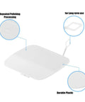 White Rear Bumper Tow Hook Eye Hole Cover Cap For Mercedes-Benz C300 2015-2020 showing durable plastic and design details.