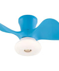 Ceiling Fan with Light 22 Inch blue design, durable acrylic blades, integrated white light, ideal for cooling and illumination.
