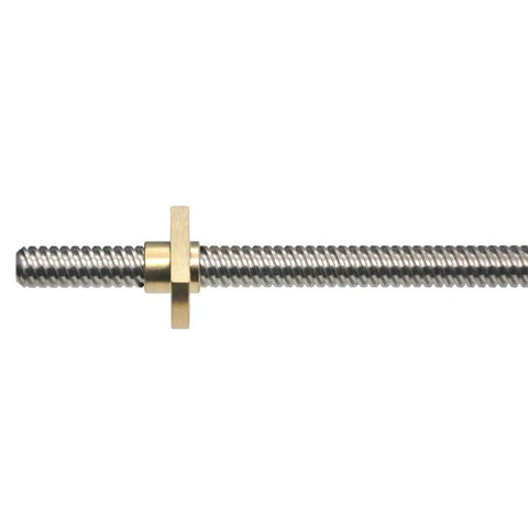 Close-up of 365mm T8 Tr8x8 Z Axis Lead Screw With Brass Nut Upgrade Kit 8mm Lead For Ender 3 V2 Pro Neo Ender 3 And Voxelab 3D Printers
