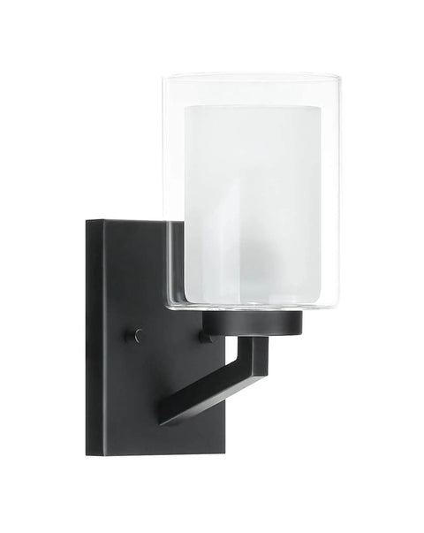 Brushed Nickel 4 Light Vanity Light With Dual Glass Shades, Modern Bathroom Wall Fixture Over Mirror, Dope Bath Light For Hallway And Living Spaces
