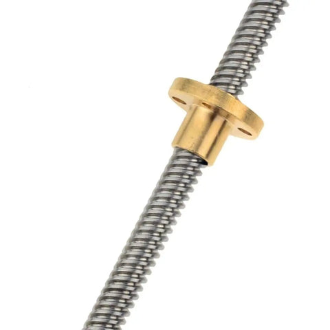 DIY Friendly 3D Printer Vertical Screw Rod Kit with T8 Lead Screw 2mm Pitch, Brass Nut, Stainless Steel Shaft