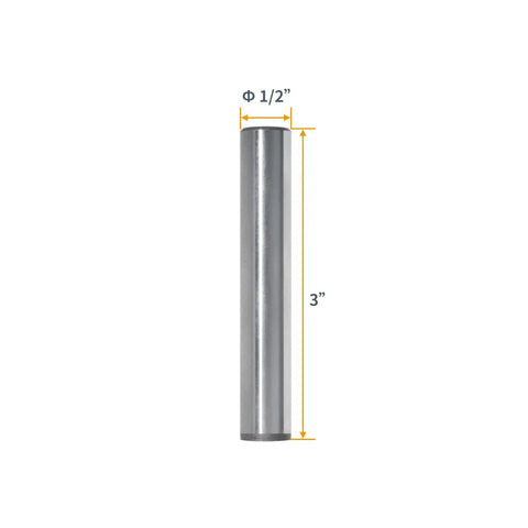Hardened Steel Dowel Pins 1/2 Inch Heat Treated Precision Alignment Pins, 4 Pack For Hinges, Joints, Fixtures And Machine Assembly