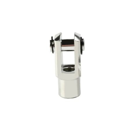 Two Pack Air Cylinder Rod Clevis End Y Connector 52mm Length M10x1.25 Female Thread Iron Heavy Duty Joint For Pneumatic Cylinders Linkage Easy Install And Durable Performance, silver iron clevis end connector with threaded base