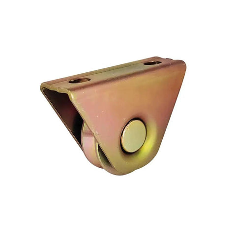 Tough As Nails 2 Inch V Groove Caster Set For Smooth Sliding Gate Tracks Heavy Duty Carbon Steel Ball Bearing Rollers Zinc Coated individual caster
