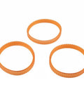 Three Pack Electric Planer Drive Belts 238mm By 9.6mm Double Cog Ribbed Replacement Kit For N1923BD 1900B FP0800 KP0810C BKP180 225007 Orange